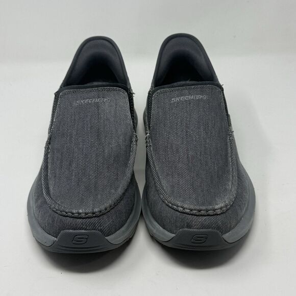 Skechers Parson Dewitt Slip Ins Shoes Mens 12 WW Extra Wide Fit Gray Loafers main image 7